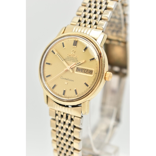 35 - AN 'OMEGA' CONSTELLATION WRISTWATCH, automatic movement, round dial signed 'Omega' automatic chronom... 