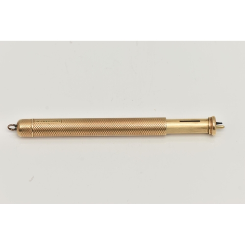 82 - S.MORDAN & CO. COMBINATION RETRACTABLE PEN AND PENCIL, with engine turned case, the telescopic pull ... 