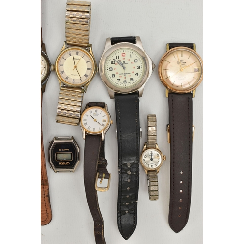 108 - ASSORTED WRISTWATCHES, to include a gents 'Systema 17 Jewels, Extra-Flat Incabloc' manual wind watch... 