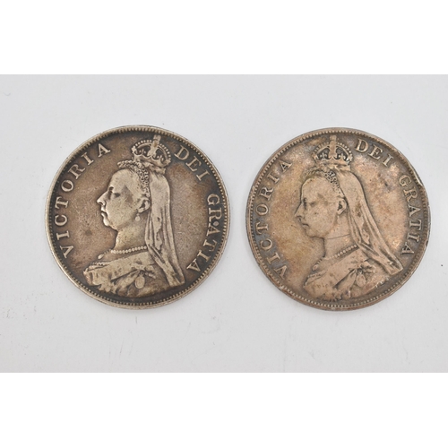 117 - A PAIR 1887 AND 1890 DOUBLE FLORINS