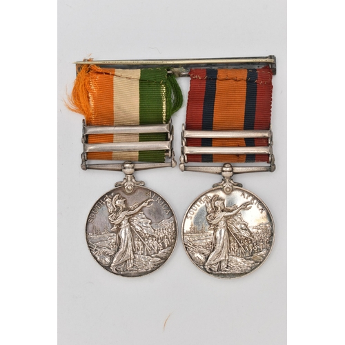 128 - BOER WAR MEDALS, Awarded to 'SAPr J. Mc Queen R.E 4388' to include Queen's South Africa Medal, two c... 