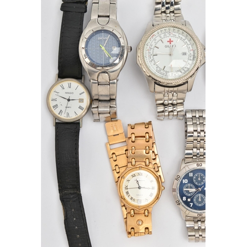 147 - AN ASSORTMENT OF WRISTWATCHES, twelve gents wristwatches, names to include Casio, Tissot, Sekonda, R... 