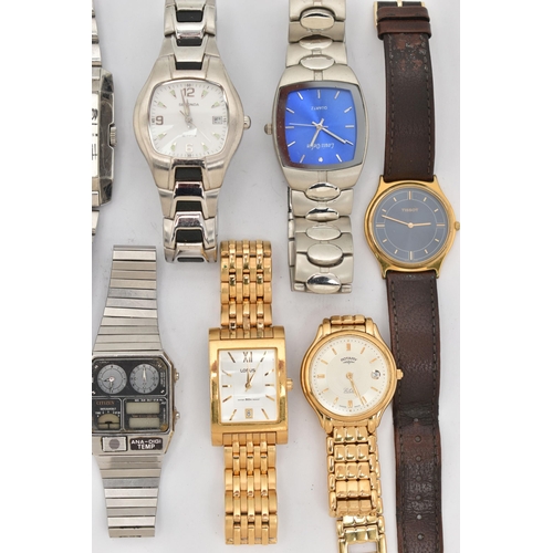 147 - AN ASSORTMENT OF WRISTWATCHES, twelve gents wristwatches, names to include Casio, Tissot, Sekonda, R... 