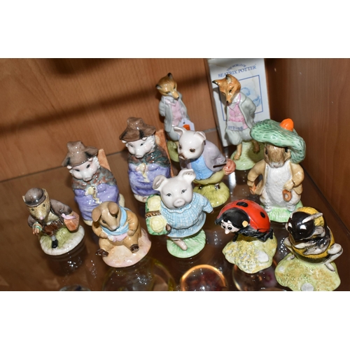 313 - ELEVEN ROYAL ALBERT BEATRIX POTTER FIGURES, comprising Benjamin Bunny, two x Foxy Whiskered Gentlema... 