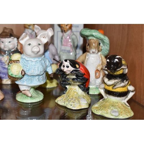 313 - ELEVEN ROYAL ALBERT BEATRIX POTTER FIGURES, comprising Benjamin Bunny, two x Foxy Whiskered Gentlema... 