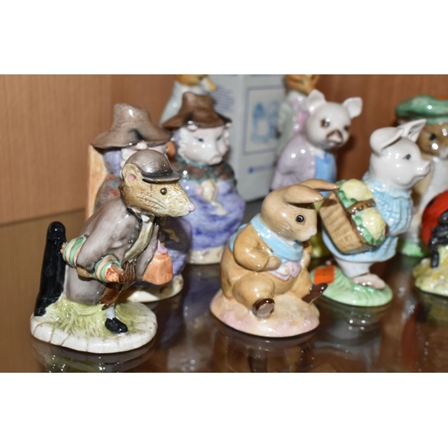 313 - ELEVEN ROYAL ALBERT BEATRIX POTTER FIGURES, comprising Benjamin Bunny, two x Foxy Whiskered Gentlema... 