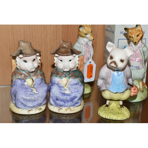 313 - ELEVEN ROYAL ALBERT BEATRIX POTTER FIGURES, comprising Benjamin Bunny, two x Foxy Whiskered Gentlema... 