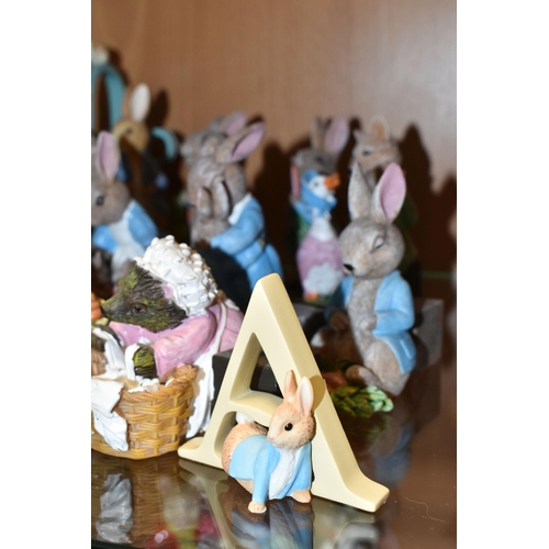 330 - A COLLECTION OF BEATRIX POTTER ORNAMENTS, to include a Beswick Large Peter Rabbit with 100 years bac... 