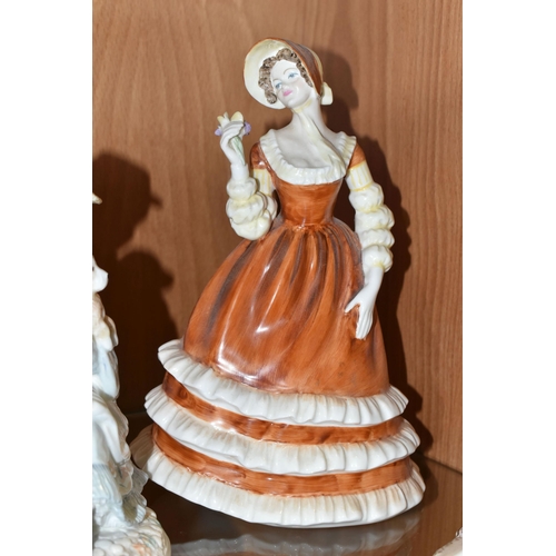 331 - FOUR COALPORT FIGURINES, comprising Golden Age: Charlotte A Royal Debut, limited edition 9103/12500,... 