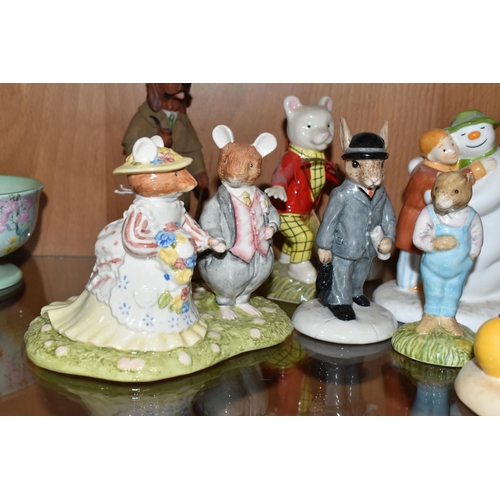 332 - A GROUP OF CHARACTER FIGURES, to include Royal Doulton Brambly Hedge 'The Bride and Groom' DBH44, Ro... 