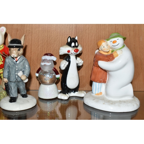 332 - A GROUP OF CHARACTER FIGURES, to include Royal Doulton Brambly Hedge 'The Bride and Groom' DBH44, Ro... 