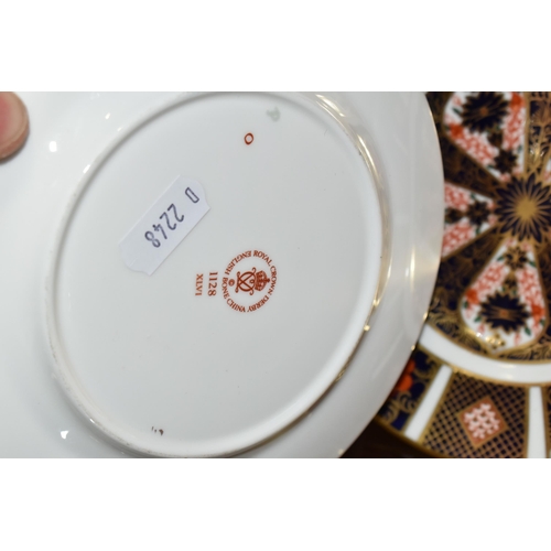 334 - TWO ROYAL CROWN DERBY 'OLD IMARI' 1128 PLATES, diameter 16cm, bearing red printed backstamp and date... 