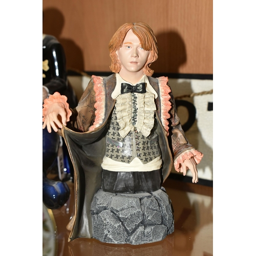 349 - A HARRY POTTER COOKIE JAR,  Harry Potter standing next to a large bubbling cauldron, wand in hand, m... 