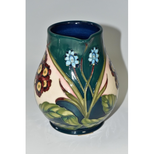 350 - A MOORCROFT POTTERY 'SPRINGTIME AT HOME' PATTERN JUG, limited edition 50/150, impressed and painted ... 