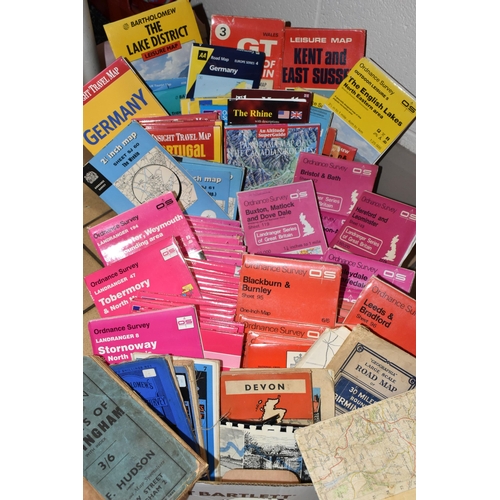 353 - ONE BOX OF ORDNANCE SURVEY MAPS, over sixty Land Ranger and Ordnance Survey maps of Great Britain, t... 