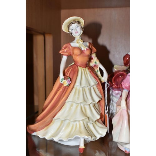 358 - A COLLECTION OF ROYAL DOULTON LADIES, comprising the Prestige figure of The Year 2008 'Lady Victoria... 