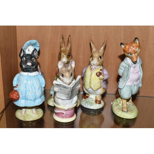 372 - A COLLECTION OF BESWICK BEATRIX POTTER'S CHARACTER FIGURINES, comprising Jemima Puddle-Duck, Peter R... 