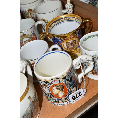 376 - A LARGE COLLECTION OF ROYAL COMMEMORATIVES, comprising a mug designed by Dame Laura Knight May 1937,... 