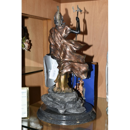 381 - A LIMITED EDITION ROYAL MINT CLASSICS BRITANNIA SCULPTURE, hand painted cast resin, height 33cm, wit... 