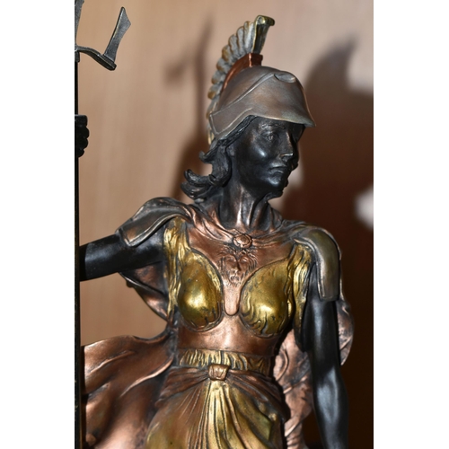 381 - A LIMITED EDITION ROYAL MINT CLASSICS BRITANNIA SCULPTURE, hand painted cast resin, height 33cm, wit... 