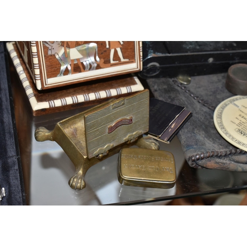 382 - A GROUP OF LATE 19TH/EARLY 20TH CENTURY TREEN AND BINOCULARS, comprising an ebony 'Egg' sock darner,... 