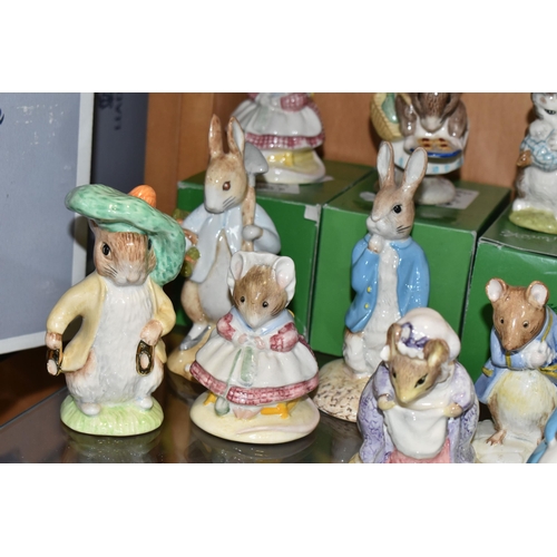 391 - SIXTEEN BESWICK AND ROYAL ALBERT BEATRIX POTTER FIGURES, comprising Beswick - The old woman who live... 