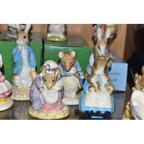 391 - SIXTEEN BESWICK AND ROYAL ALBERT BEATRIX POTTER FIGURES, comprising Beswick - The old woman who live... 