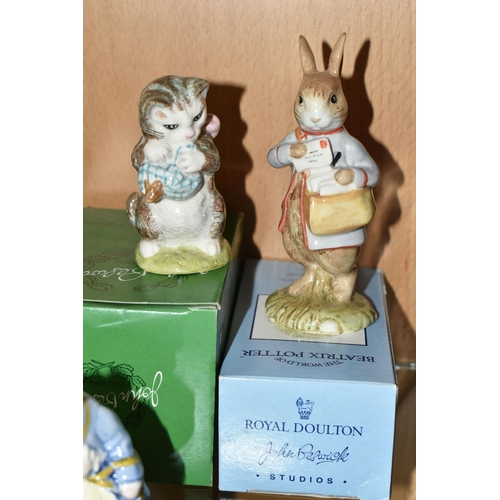 391 - SIXTEEN BESWICK AND ROYAL ALBERT BEATRIX POTTER FIGURES, comprising Beswick - The old woman who live... 