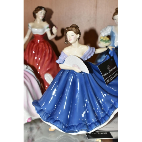 406 - SIX BOXED ROYAL DOULTON FIGURINES, comprising 'Christmas Celebration' HN4721 with certificate, 'On t... 