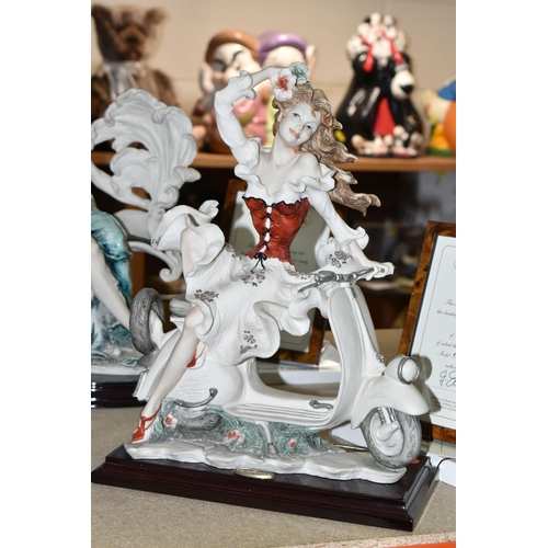 411 - A GROUP OF SIX CAPODIMONTE G. ARMANI 'FLORENCE' RESIN FIGURES, comprising In the Mood, limited editi... 