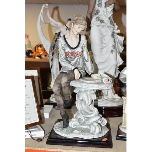 411 - A GROUP OF SIX CAPODIMONTE G. ARMANI 'FLORENCE' RESIN FIGURES, comprising In the Mood, limited editi... 