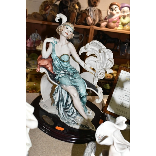 411 - A GROUP OF SIX CAPODIMONTE G. ARMANI 'FLORENCE' RESIN FIGURES, comprising In the Mood, limited editi... 