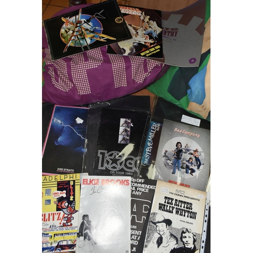 432 - A COLLECTION OF 1980S/1990S OFFICIAL TOUR PROGRAMMES AND TWO SPICE GIRL FLOOR CUSHIONS, comprising t... 