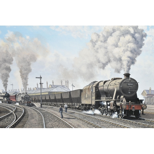 450 - GEORGE HEIRON (1929-2001) 'AN LMS CLASS 8 STEAM LOCOMOTIVE, engine number 48340, 2-8-0 wheel layout,... 