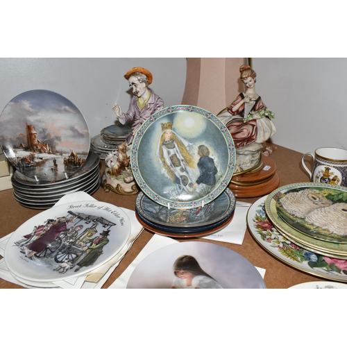 456 - A QUANTITY OF COLLECTORS PLATES AND OTHER CERAMICS, to include a set of four Brambly Hedge four seas... 