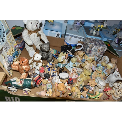 464 - TWO BOXES AND LOOSE TEDDY BEAR THEMED ORNAMENTS, to include twenty four resin Me to You resin figure... 