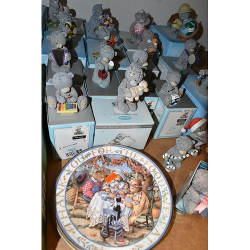 464 - TWO BOXES AND LOOSE TEDDY BEAR THEMED ORNAMENTS, to include twenty four resin Me to You resin figure... 