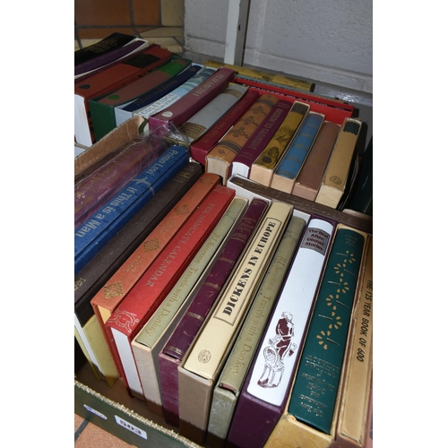 503 - TWO BOXES OF FOLIO SOCIETY BOOKS containing thirty-two miscellaneous titles, Tom Jones, The Rare and... 