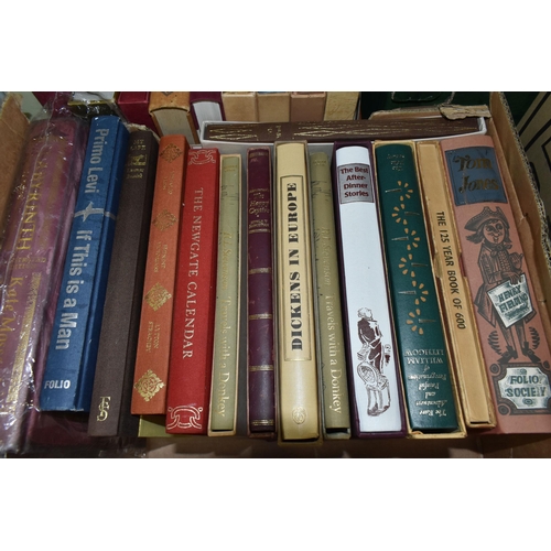 503 - TWO BOXES OF FOLIO SOCIETY BOOKS containing thirty-two miscellaneous titles, Tom Jones, The Rare and... 