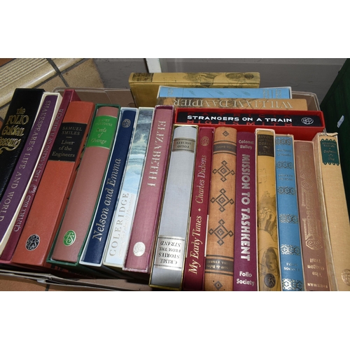 503 - TWO BOXES OF FOLIO SOCIETY BOOKS containing thirty-two miscellaneous titles, Tom Jones, The Rare and... 