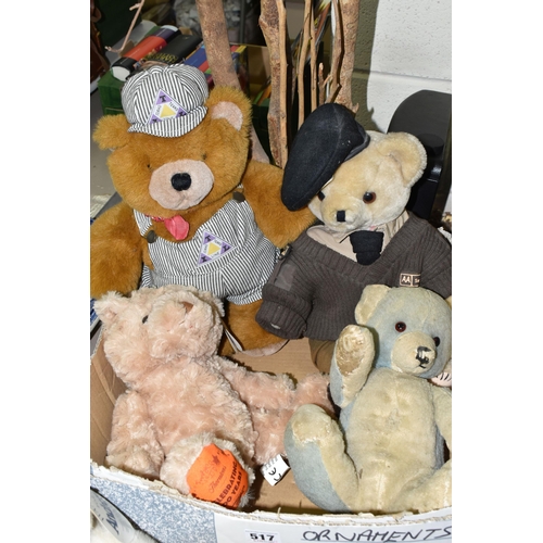 517 - A BOX OF TEDDY BEARS, to include a Dean's Rag Book 'Baby Bear Cub' limited edition 74/200, with cert... 