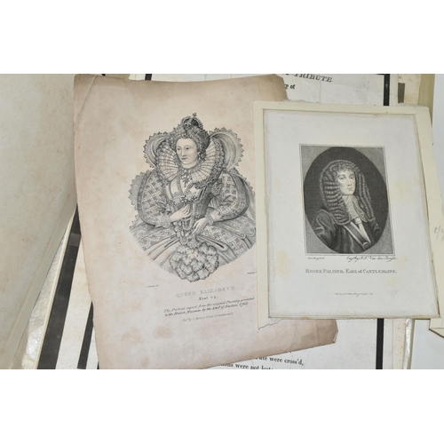 530 - A QUANTITY OF PORTRAIT ENGRAVINGS AND PRINTS ETC, to include Algernon Percy Earl of Northumberland e... 