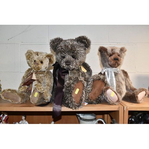 355 - THREE CHARLIE BEARS, comprising 'Burma' CB171718, 'Guy' CB125003, designed by Isabelle Lee, together... 