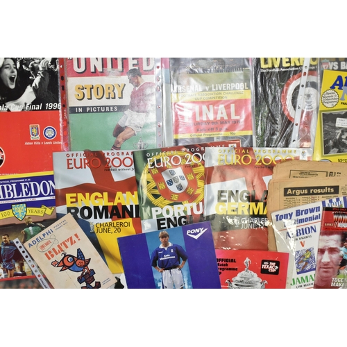 532 - ONE BOX OF FOOTBALL & THEATRE PROGRAMMES to include rare and interesting editions, domestic and Euro... 