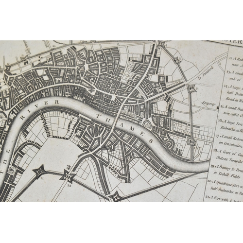 539 - ANTIQUE MAPS OF LONDON, comprising 'A plan of the City and Environs of London, as fortified by order... 