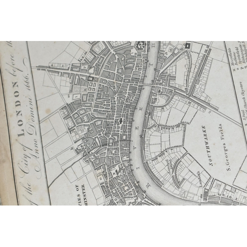 539 - ANTIQUE MAPS OF LONDON, comprising 'A plan of the City and Environs of London, as fortified by order... 