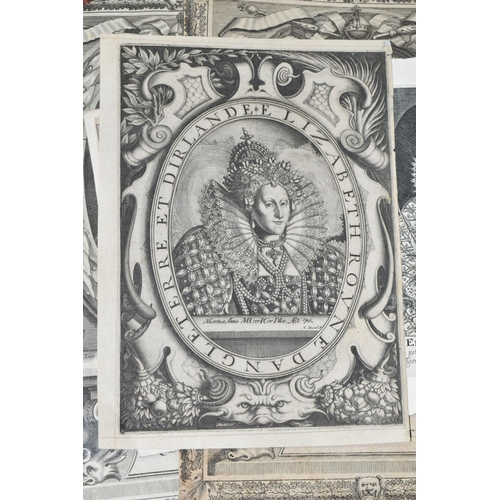 541 - EIGHT QUEEN ELIZABETH I AND QUEEN MARY ENGRAVINGS AND PRINTS, comprising the following Queen Elizabe... 