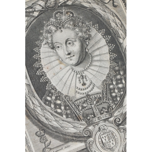 541 - EIGHT QUEEN ELIZABETH I AND QUEEN MARY ENGRAVINGS AND PRINTS, comprising the following Queen Elizabe... 