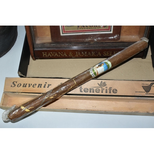 547 - A BOXED TOP HAT from Woodrow, Manchester and a H. Upmann Cigar case with a box of fourteen Favori ha... 