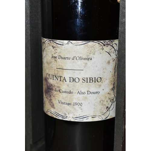 202 - ONE BOTTLE OF JOSE DUARTE D'OLIVEIRA  QUINTA DO SIBIO 1900 Vintage Port, fill level base of neck, se... 